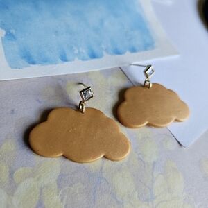 Cloud shape Polymer Clay Earrings
